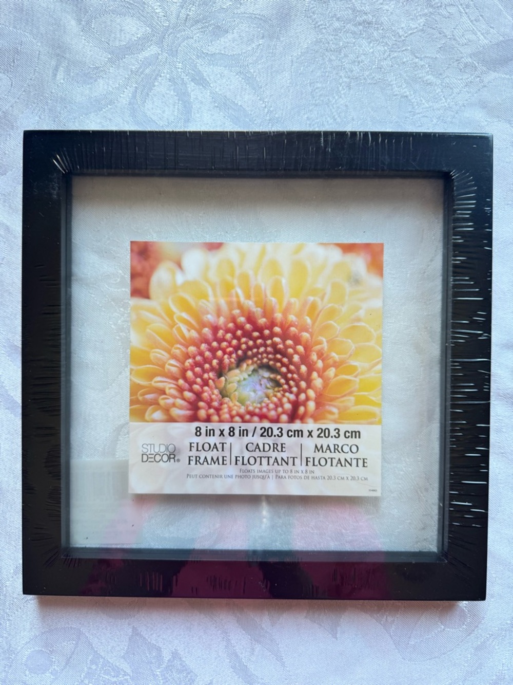 Studio Decor Black Float Picture Frame 8” x 8”